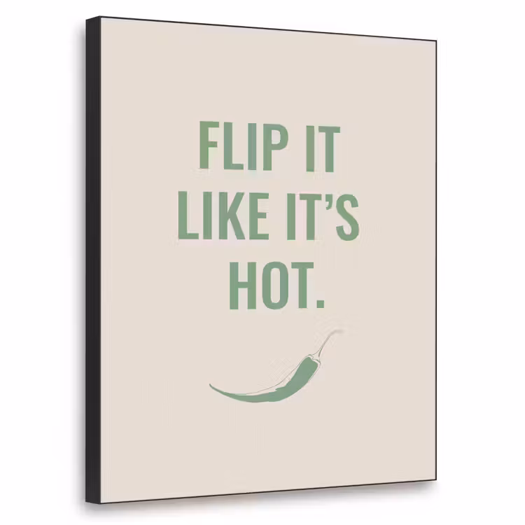 Groen - Quote - Zomer - Chilipeper Textielframe - compleet frame klein -3d