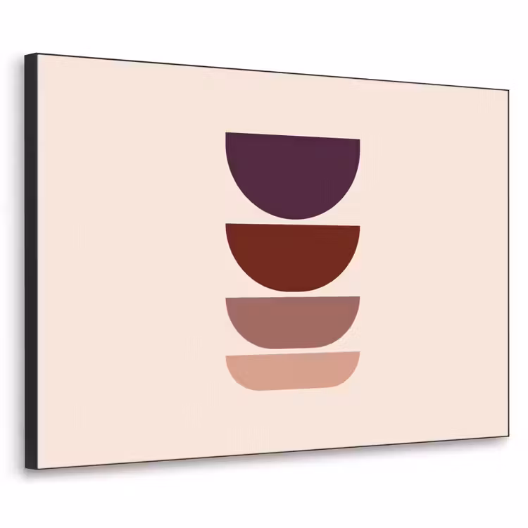 Harmonieus - Symmetrisch - Rood Textielframe zwart klein -3d