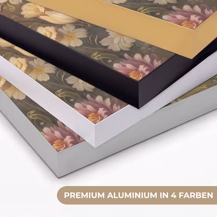 Haas - Stilleven - Bloemen Textielframe zwart klein -USP_kleurenDE