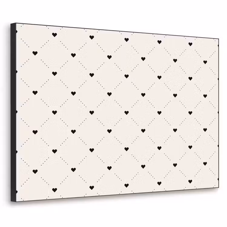 Hart - Dotline - Wit - Zwart Textielframe - compleet frame klein 947 -3d