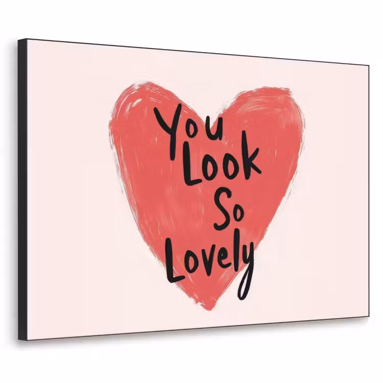 Hart - Rood - Valentijn Textielframe - compleet frame klein -3d
