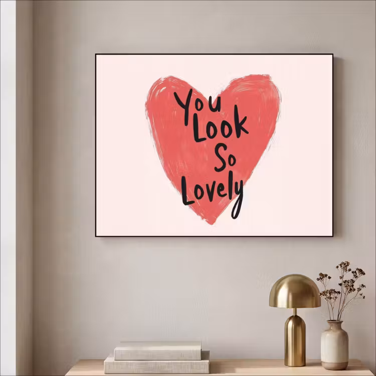 Hart - Rood - Valentijn Textielframe - compleet frame klein -sfeer2