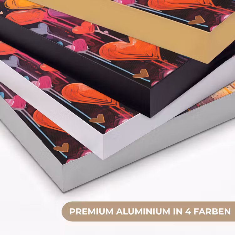 Hartjes - Kleuren - Kunst - Liefde Textielframe zwart klein -USP_kleurenDE