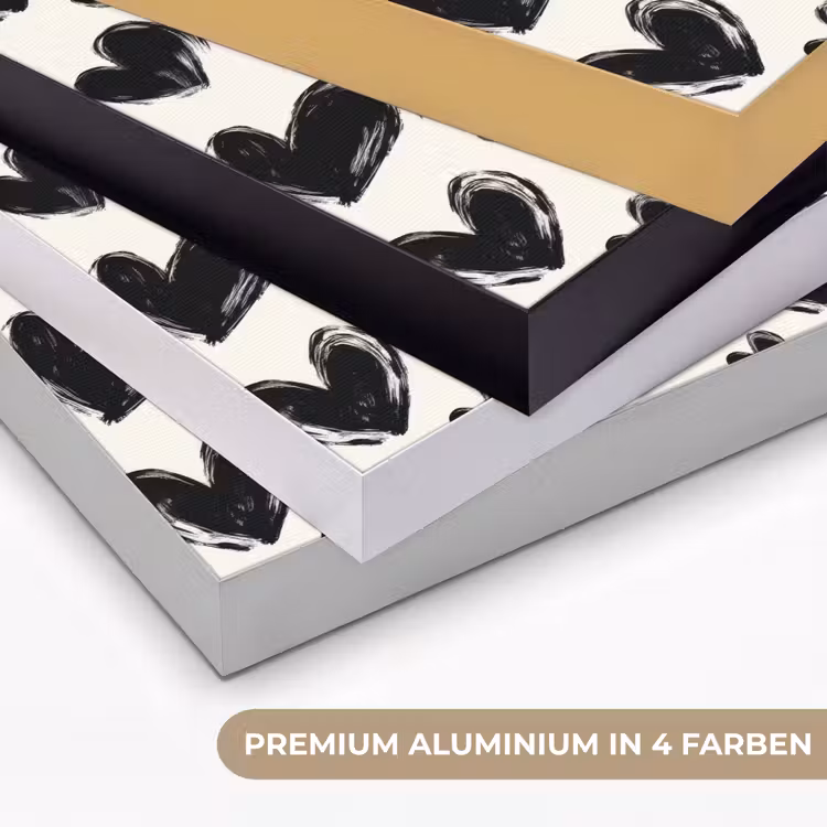 Hartjes - Patroon - Zwart Textielframe zwart klein 947 -USP_kleurenDE