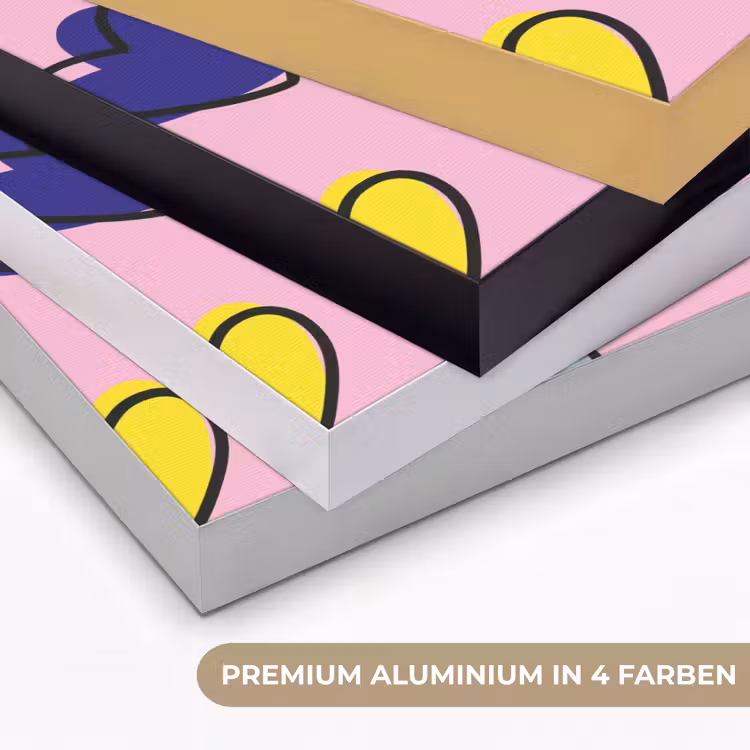 Hartjes - Valentijn - Patroon - Kleurrijk Textielframe zwart klein -USP_kleurenDE