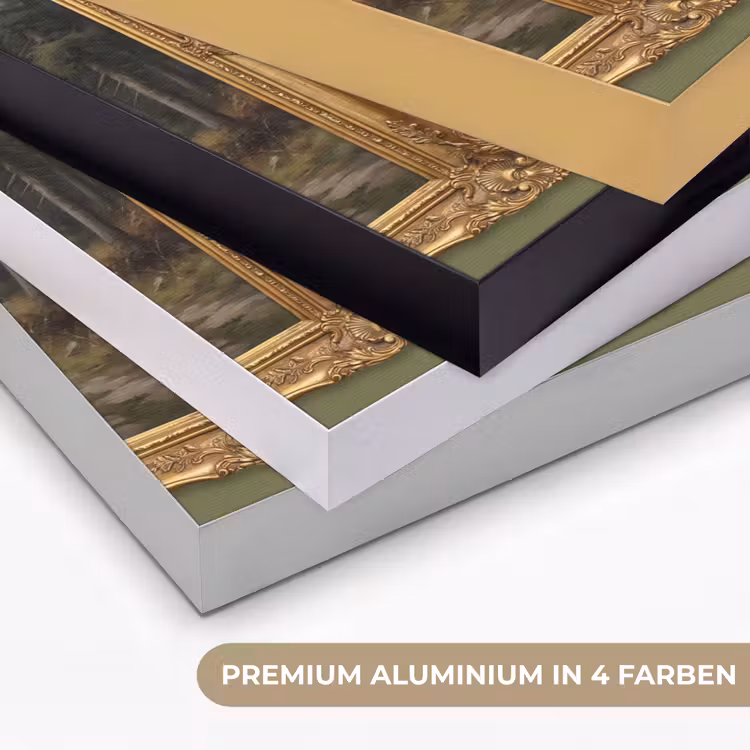 Hert - Bos - Natuur - Klassiek - Dieren Textielframe zwart klein -USP_kleurenDE