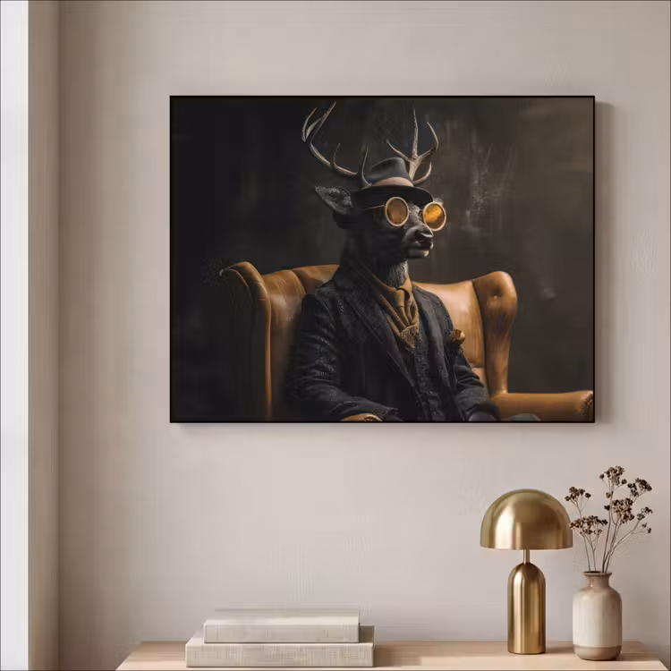 Hert - Zonnebril - Zwart - Pak Textielframe zwart klein -sfeer2