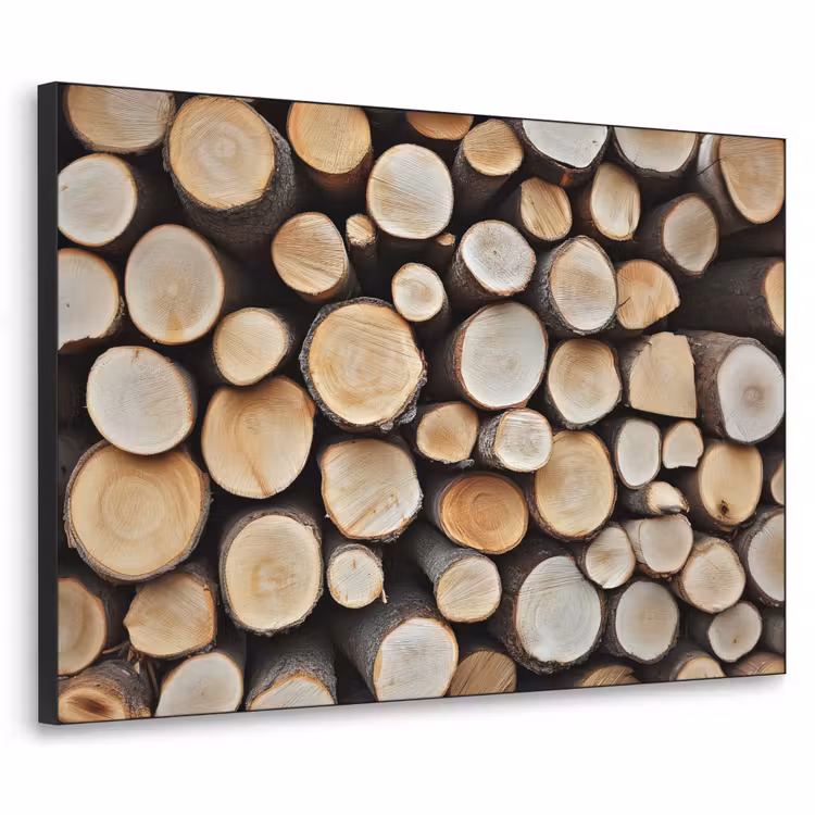 Hout - Boomstammen - Textuur Textielframe - compleet frame klein -3d