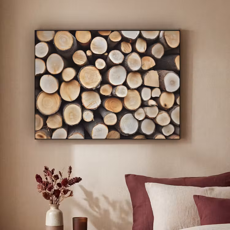 Hout - Boomstammen - Textuur Textielframe - compleet frame klein -sfeer1