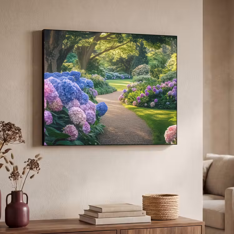 Hortensia- Park - Pad Textielframe zwart klein -sfeer3