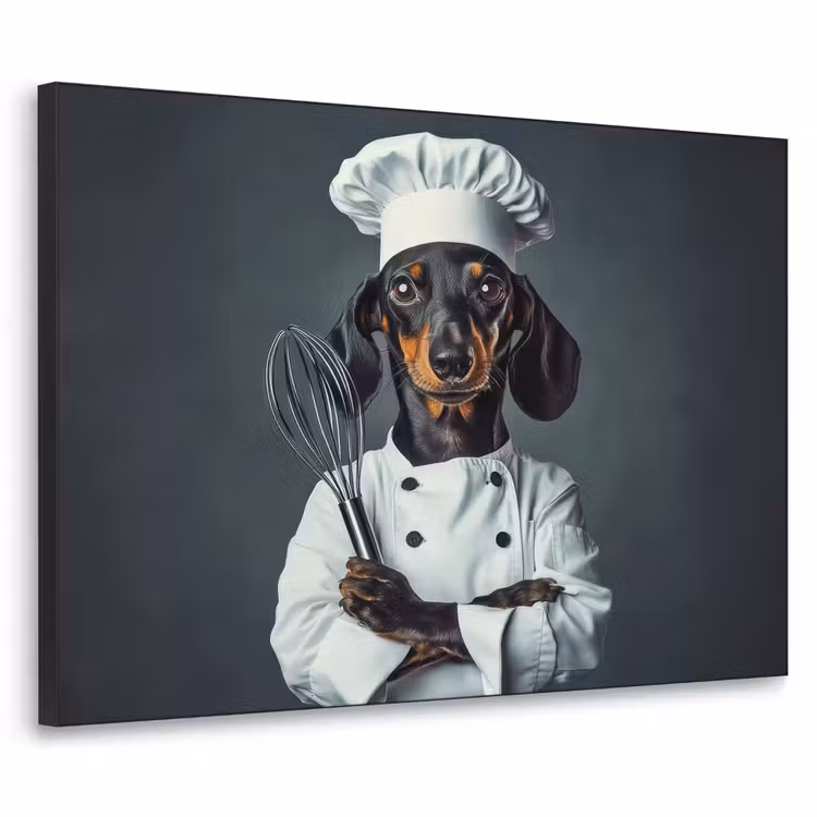 Hond - Garde - Kok Textielframe - compleet frame klein -3d