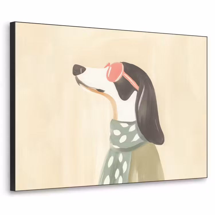 Hond - Zonnebril - Sjaal Textielframe zwart klein -3d