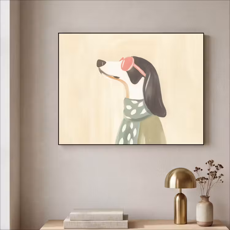 Hond - Zonnebril - Sjaal Textielframe - compleet frame klein -sfeer2