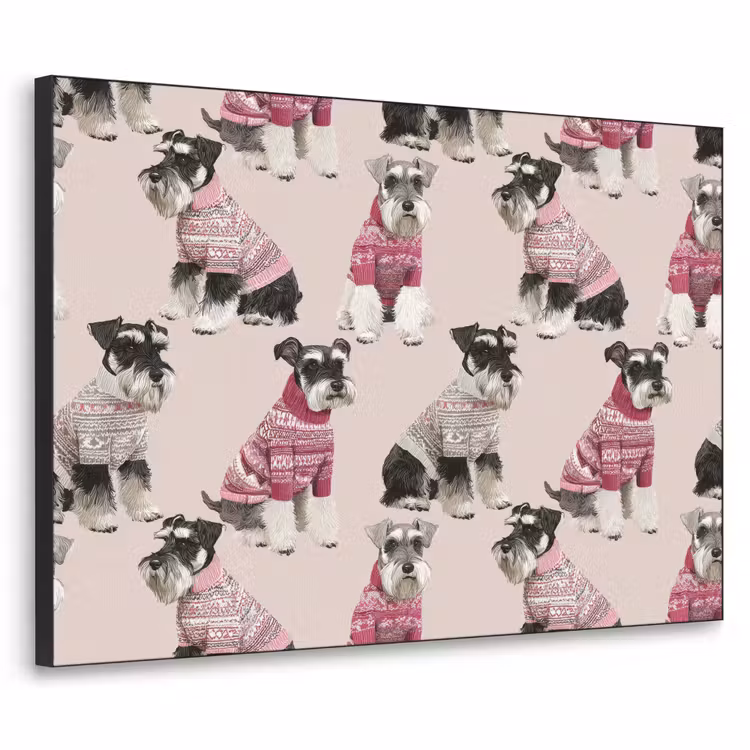 Honden - Truien - Rood Textielframe zwart klein 947 -3d