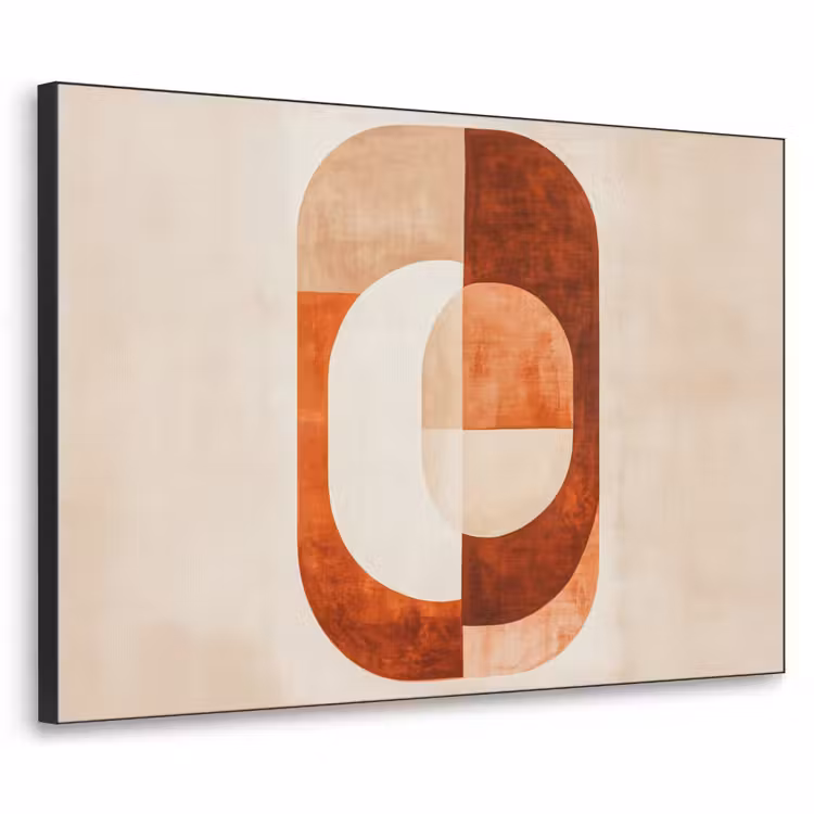 Illustratie - Abstract - Vormen - Rood Textielframe - compleet frame klein -3d