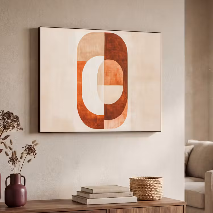 Illustratie - Abstract - Vormen - Rood Textielframe zwart klein -sfeer3