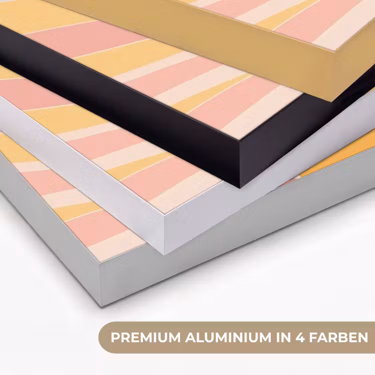 Illustratie - Zon - Pastelkleuren Textielframe zwart klein -USP_kleurenDE