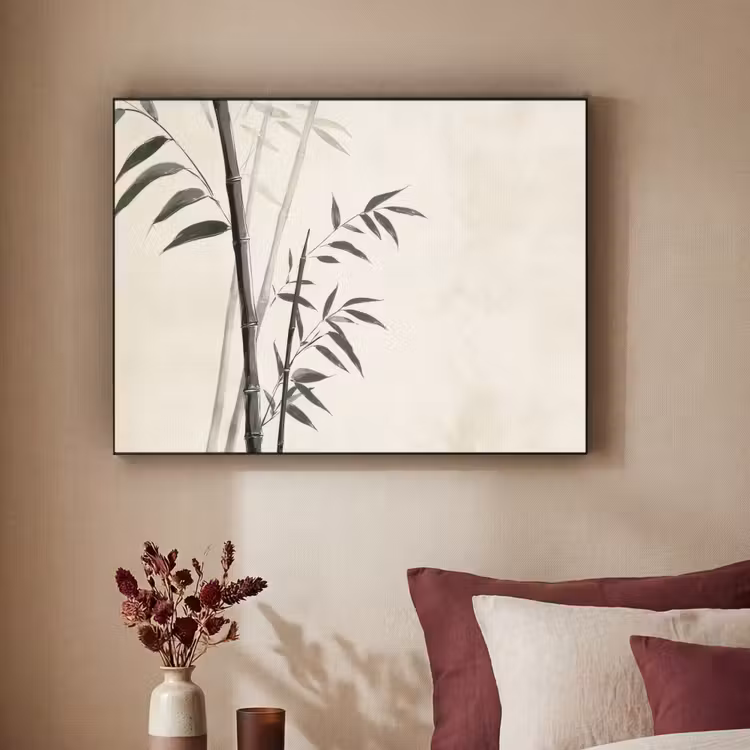 Japandi - Bamboe - Beige Textielframe - compleet frame klein -sfeer1