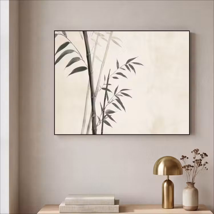Japandi - Bamboe - Beige Textielframe - compleet frame klein -sfeer2
