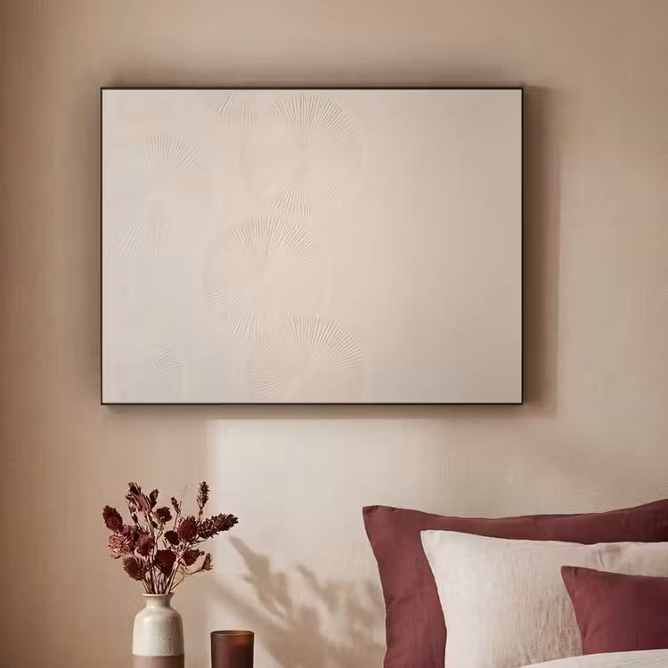 Japandi - Beige - Modern Textielframe zwart klein -sfeer1