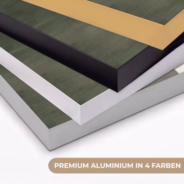 Japandi - Vogel - Groen Textielframe zwart klein -USP_kleurenDE