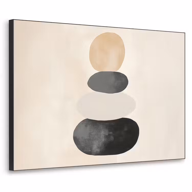 Japandi - Wabi sabi - Beige Textielframe - compleet frame klein -3d