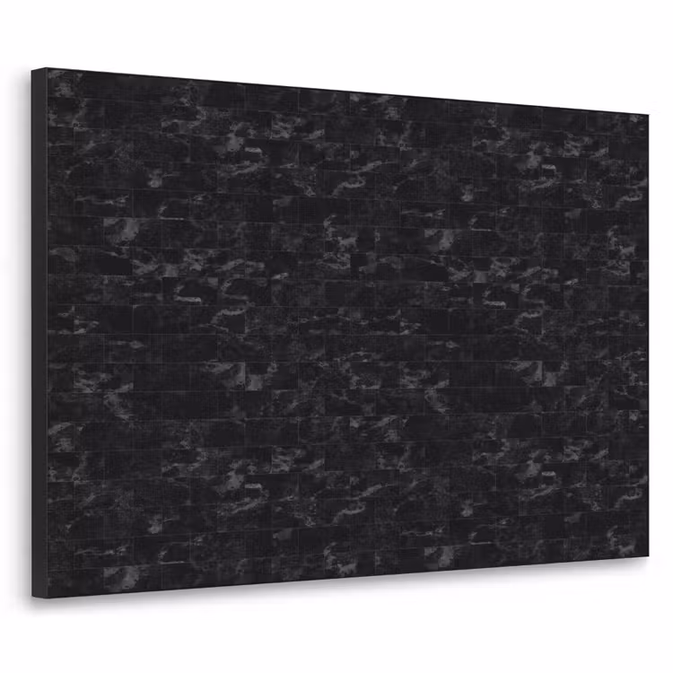 Tegels - Patroon - Marmer - Zwart Textielframe zwart klein 947 -3d