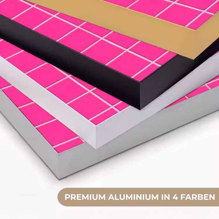Tegels - Vierkant - Fuchsia Textielframe zwart klein 947 -USP_kleurenDE