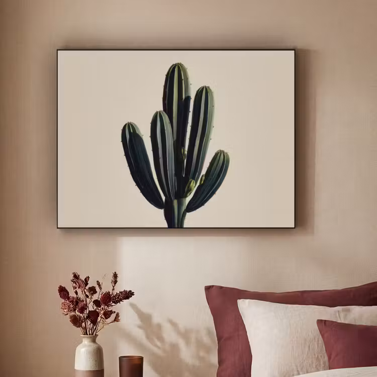 Cactus - Subtiel - Groen Textielframe - compleet frame klein -sfeer1