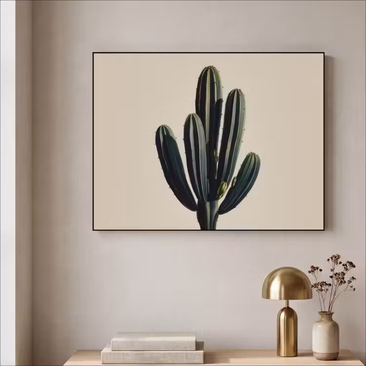 Cactus - Subtiel - Groen Textielframe - compleet frame klein -sfeer2