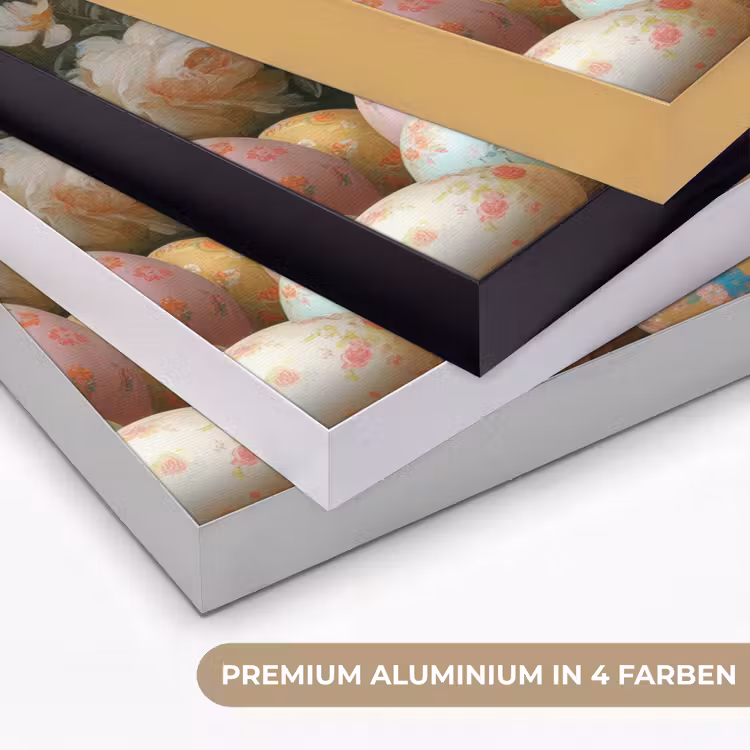 Konijn - Paaseieren - Stilleven Textielframe zwart klein -USP_kleurenDE