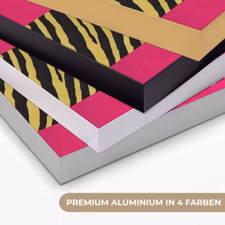 Kat - Baas - Roze - Tijgerprint Textielframe zwart klein -USP_kleurenDE
