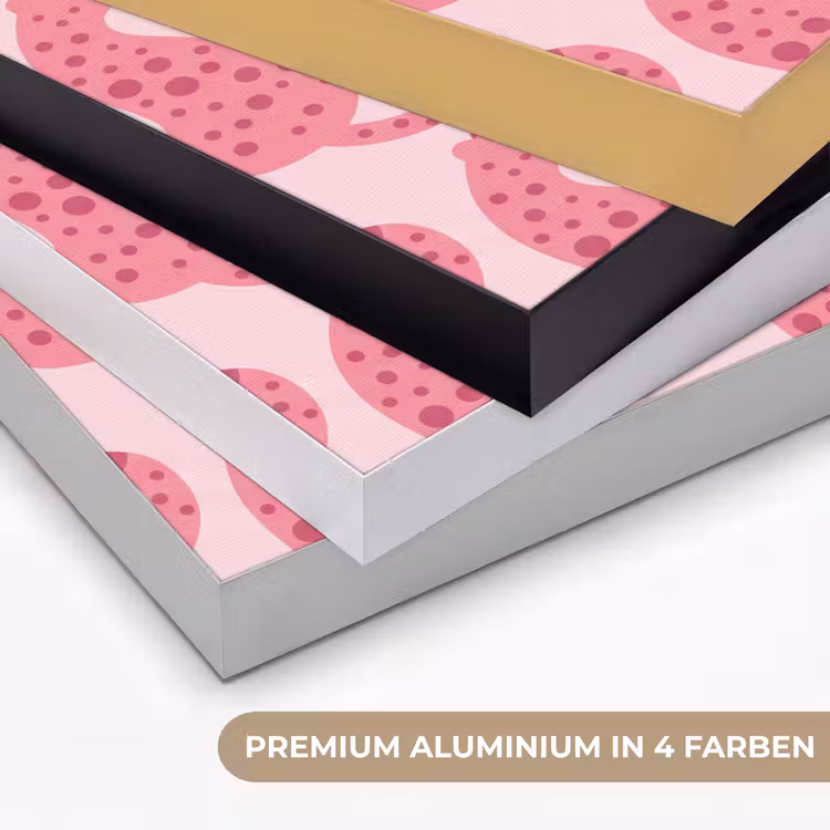 Kat - Gevlekt - Dieren - Patroon - Roze Textielframe zwart klein -USP_kleurenDE