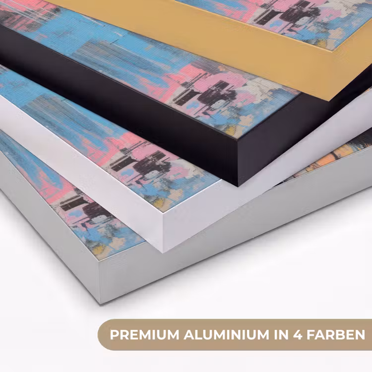 Kauwgom - Vrouw - Penseelstreken - Modern Textielframe zwart klein -USP_kleurenDE