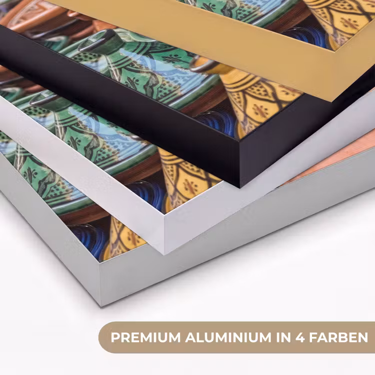 Art Frame - Keramik – Bunt – Muster - Aardewerk - Kleurrijk - Patroon Textielframe zwart klein