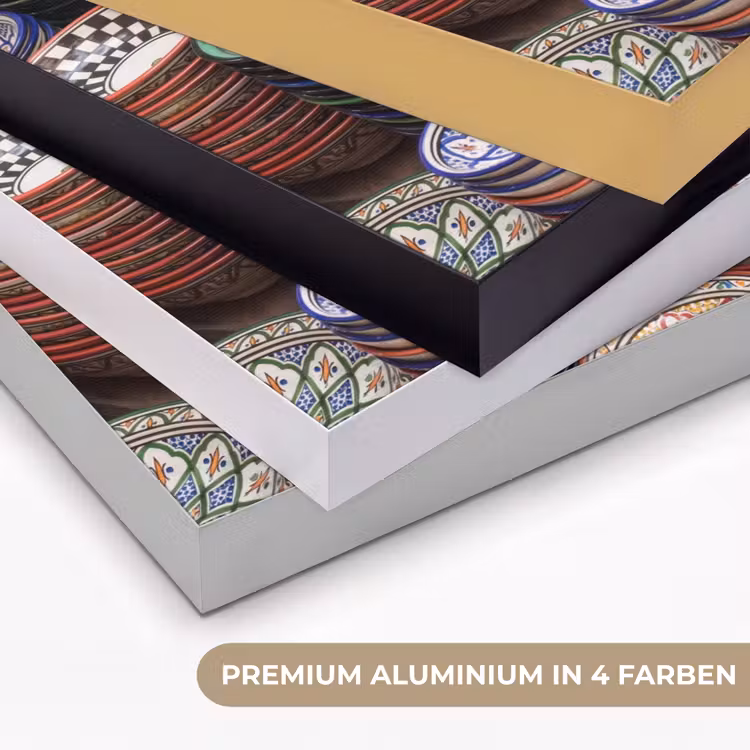 Art Frame - Keramik – Orientalisch – Farbenfroh - Aardewerk - Oosters - Kleurrijk Textielframe zwart klein