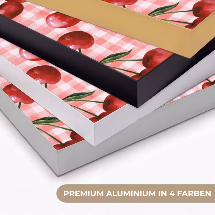 Kersen - Blokken - Rood Textielframe zwart klein 947 -USP_kleurenDE