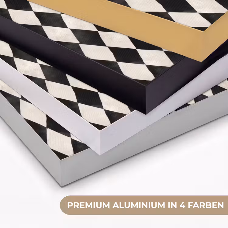Klassiek - Patroon - Zwart Textielframe zwart klein 947 -USP_kleurenDE