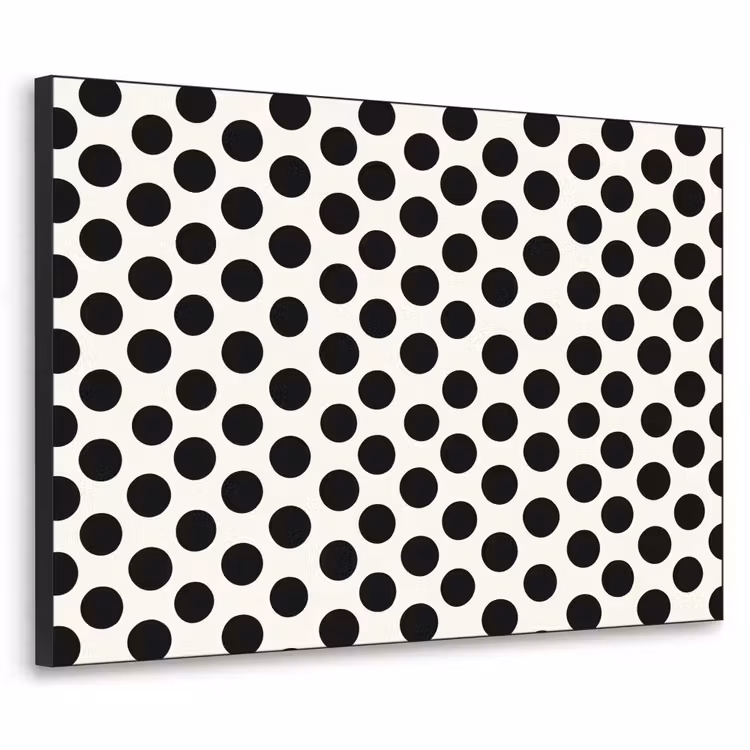 Klassiek - Stippen - Zwart Textielframe zwart klein 947 -3d