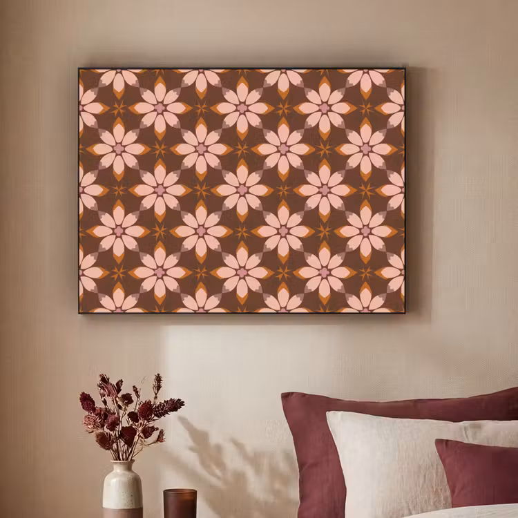 Klassiek - Retro - Bruin Textielframe zwart klein 947 -sfeer1