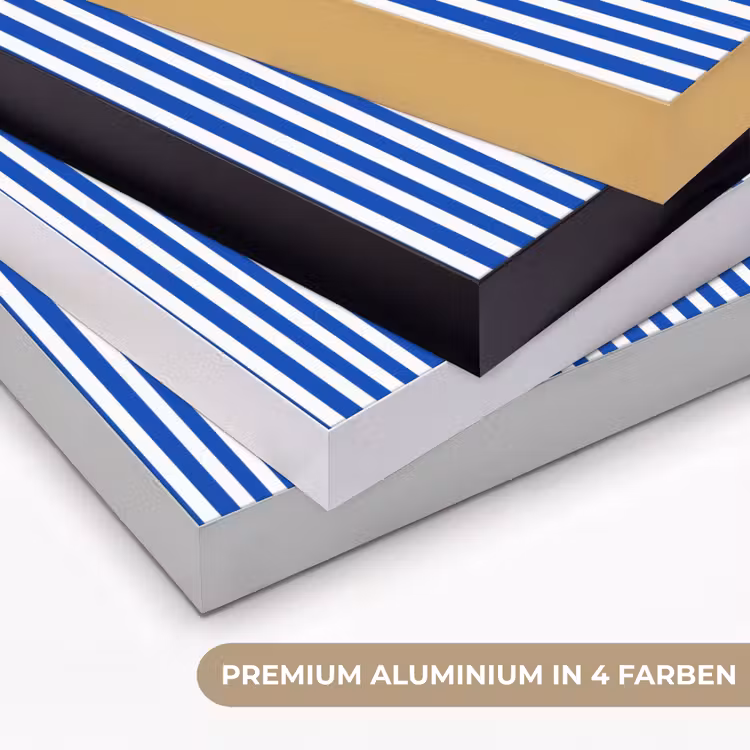 Klassiek - Strepen - Blauw Textielframe zwart klein 947 -USP_kleurenDE