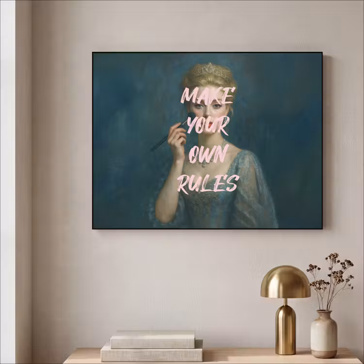 Klassiek - Sierlijk - Roze Textielframe - compleet frame klein -sfeer2