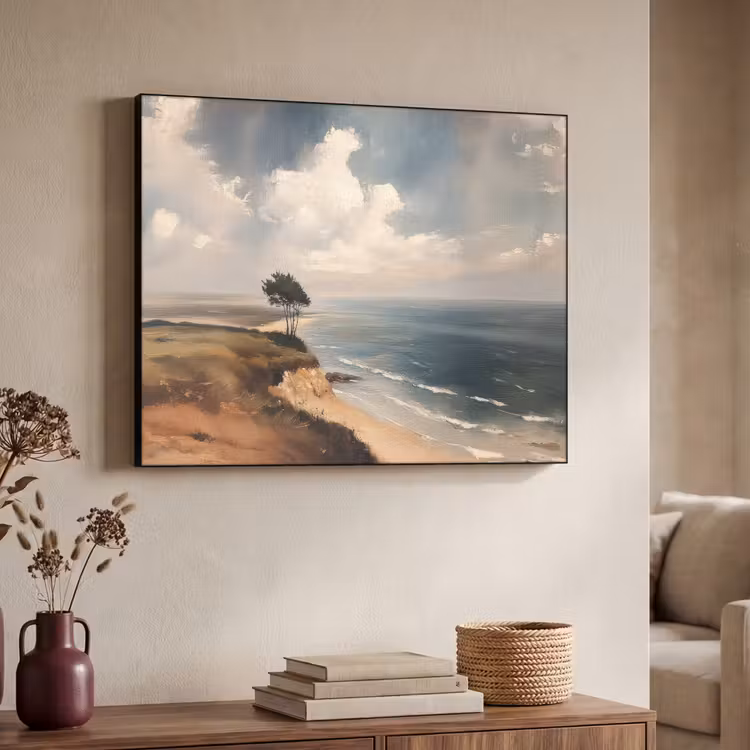 Klif - Zee - Boom Textielframe - compleet frame klein -sfeer3