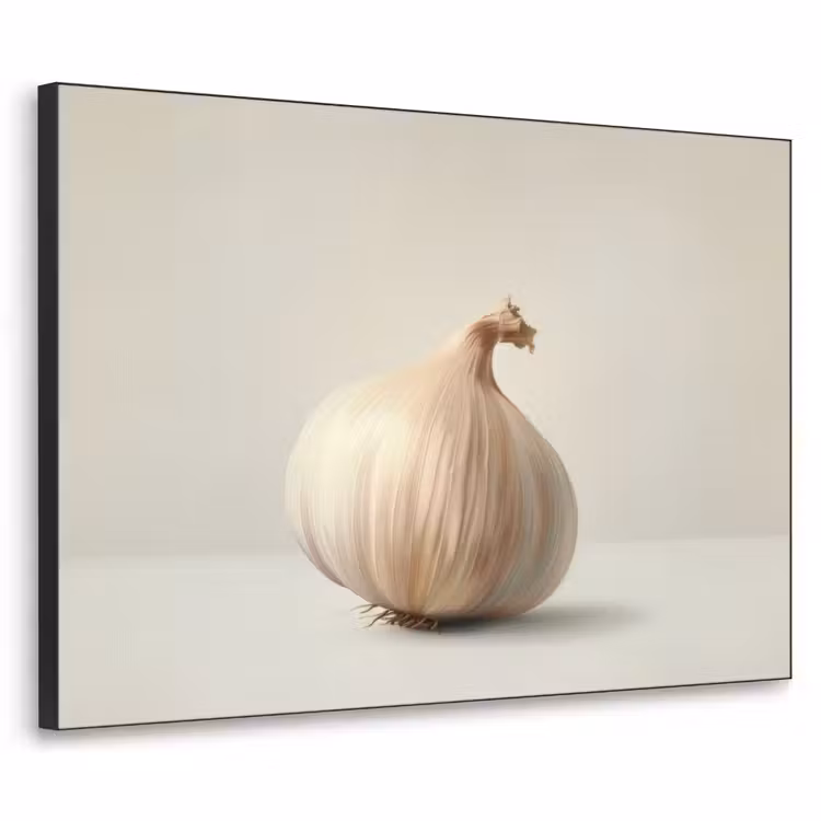 Knoflook - Natuurlijk - Beige Textielframe - compleet frame klein -3d