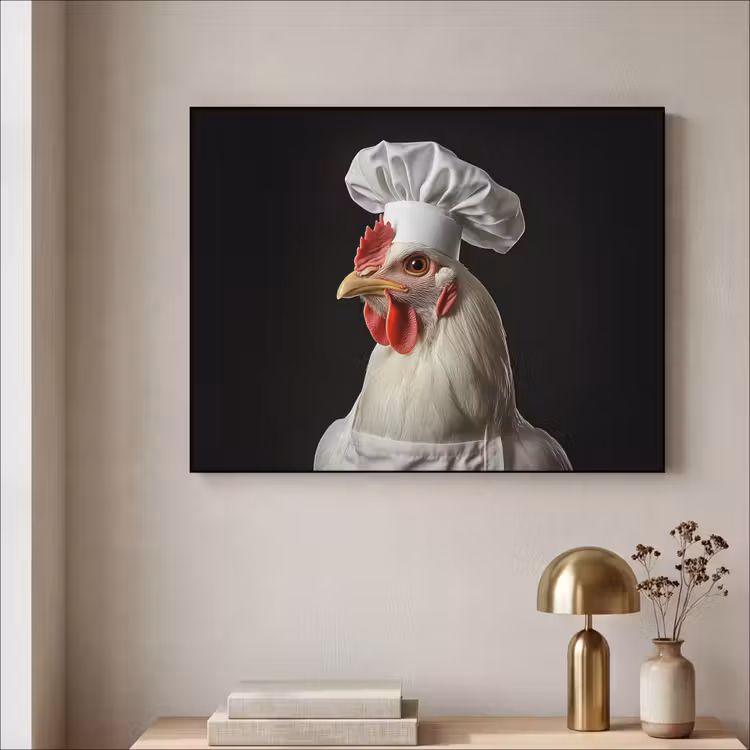 Kok - Rood - Kip Textielframe - compleet frame klein -sfeer2