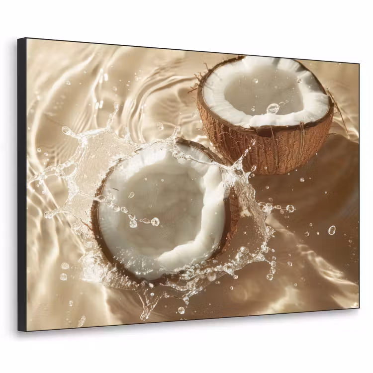 Kokosnoot - Water - Beige - Spetters Textielframe - compleet frame klein -3d