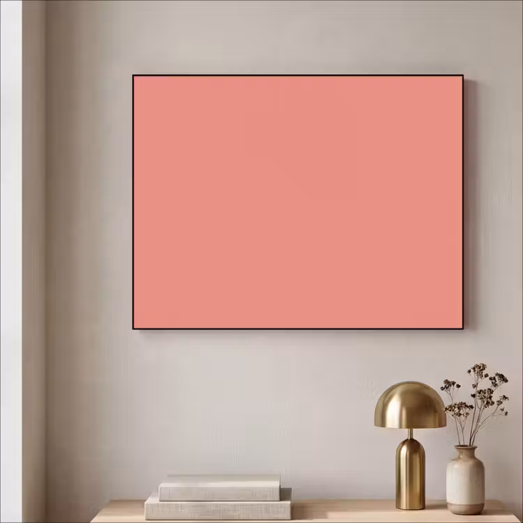 Coral - Reef - Rood Textielframe zwart klein 947 -sfeer2