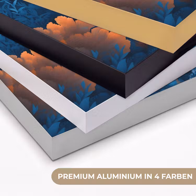 Koraalrif - Vissen - Oceaan - Blauw Textielframe zwart klein -USP_kleurenDE