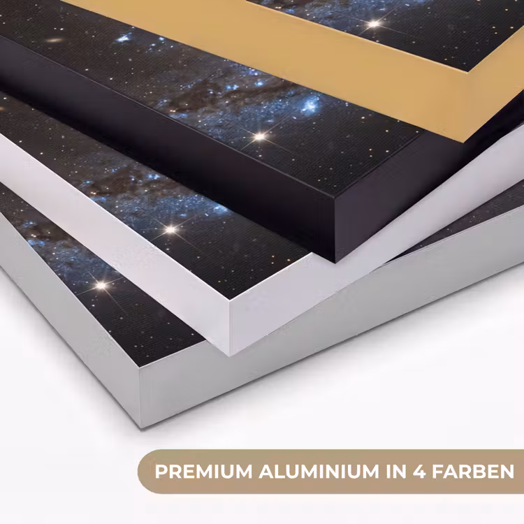 Kosmos - Sterrenstelsel - Donker Textielframe zwart klein -USP_kleurenDE