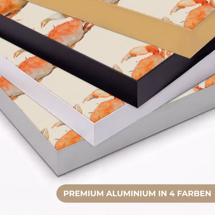 Krabben - Patroon - Oranje Textielframe zwart klein 947 -USP_kleurenDE